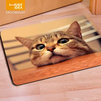 

Cute Kitty Cat Pugs Puppies Kawaii Living Room Carpets Bathroom Rugs Anti-Slip Thin Mats Funny Animal Stylish Square Door Mat