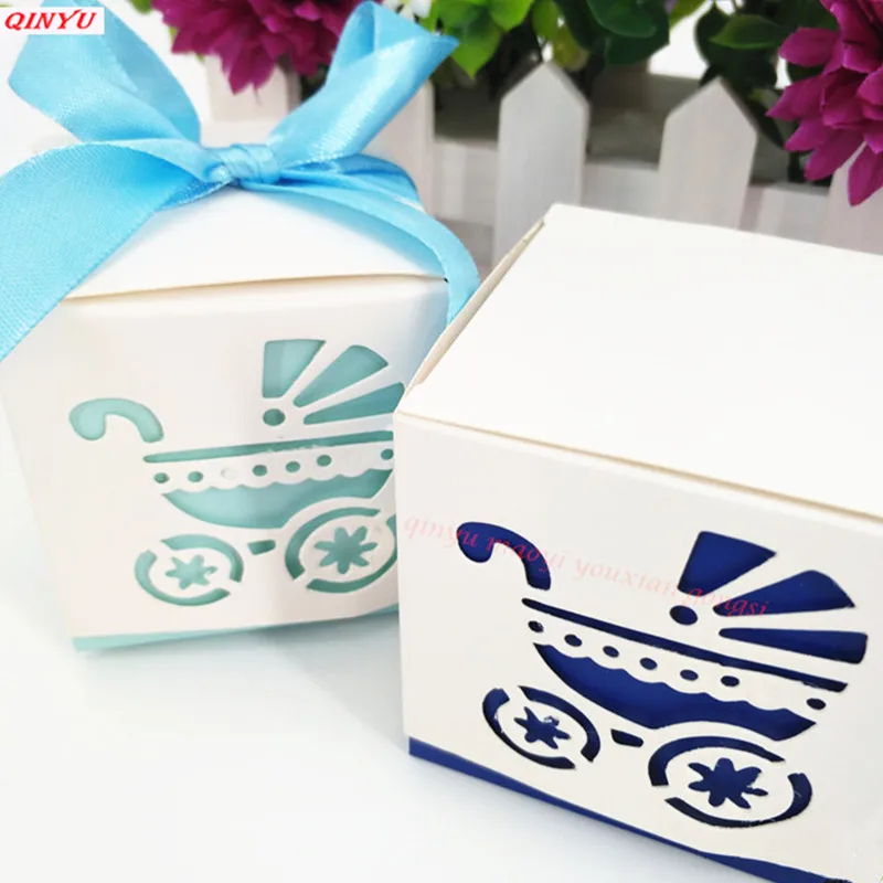 10 шт. детская коляска стиль конфеты коробка со свадебными сувенирами бумажные подарочные коробки с резиновый детский душ подарки на день рождения сумка для вечеринок 7Z