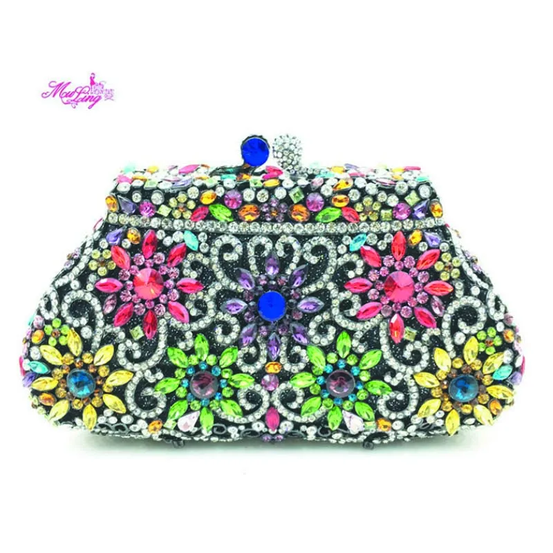 

Women Handbag Stickers Packages Banquet Hand Bags Evening Crystal Ladies Wallets Party Bags Female Clutch Popular Clutch Flower