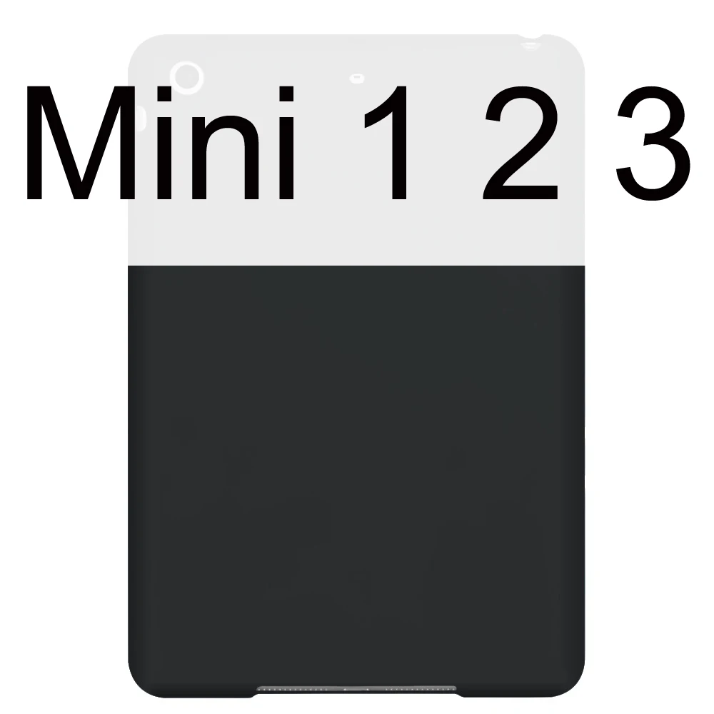 Для iPad Mini 4 Чехол Mini 5 1 2 3 Чехол детский безопасный силиконовый мягкий защитный чехол для Apple iPad Mini 5 Funda - Цвет: BLACK MINI 123