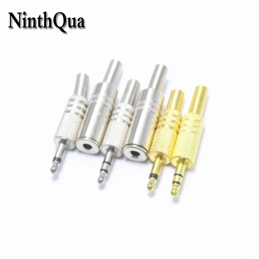 

2pcs 3.5mm Plug 2 / 3 Pole Audio Connector 3.5 Mono / Stereo Plug jack Nickel-plated / Gold-plated