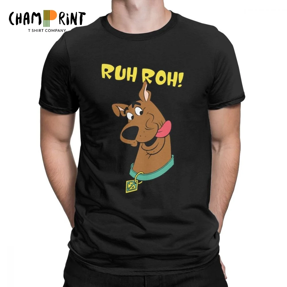 

Scooby Doo Ruh Roh Men's T Shirt Funny Tee Shirt Short Sleeve Crew Neck T-Shirts Pure Cotton Summer Clothes