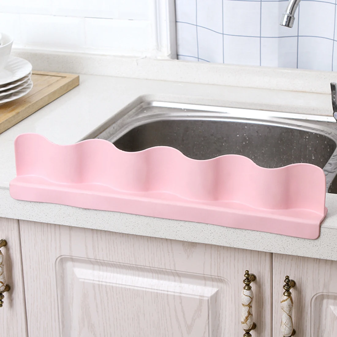 Дропшиппинг Горячая 1 шт Бытовая суксованная типа вода брызговик воды перегородка пластина для кухни-серый/розовый