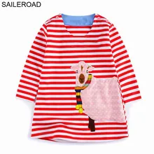 SAILEROAD/платье с длинными рукавами для девочек, с принтом овец, детская одежда топы для детей 8 лет, платья маленькая девочка, платье принцессы