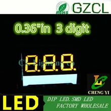 20 штук 0.3" 0.36in цифровой трубки 0.36in. Желтый светодиод Дисплей 7 сегмент общий анод