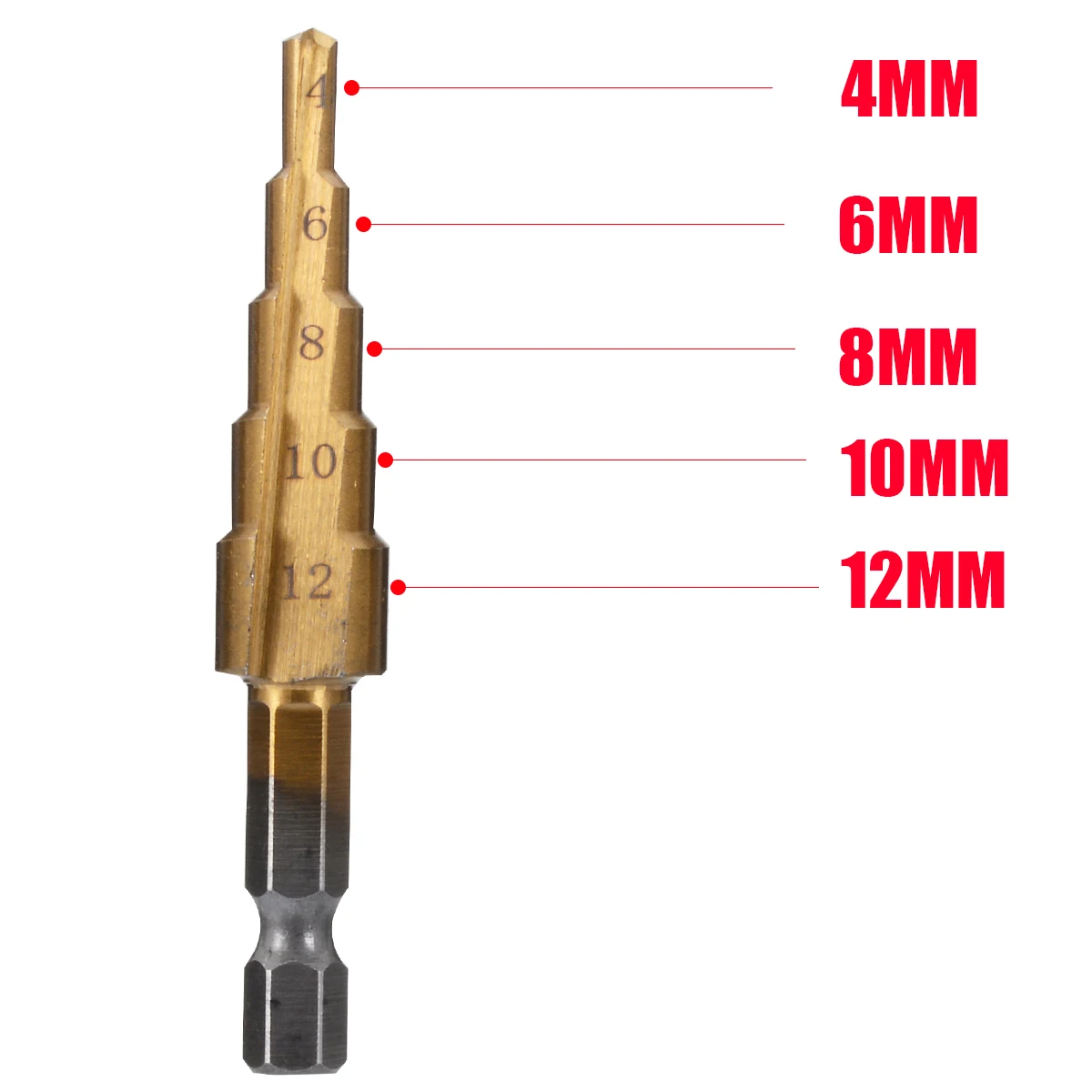 Mayitr 3pcs Step Drill Bits Step Drill HSS Step Drill HSS Large Cobalt Hole Titanium Cone Step Drill Bit Cutter With Pouch