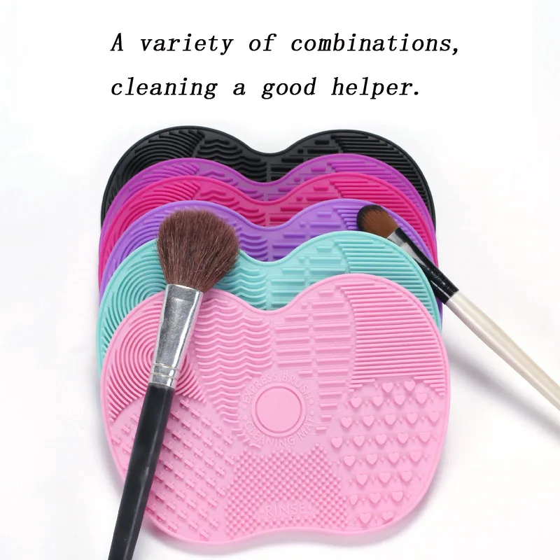 

1PC Silicone Makeup Brush Silicone Cleaners Washing Scrubber Board Foundation Cosmetic Cleaning Mat Pad Scrubber Board