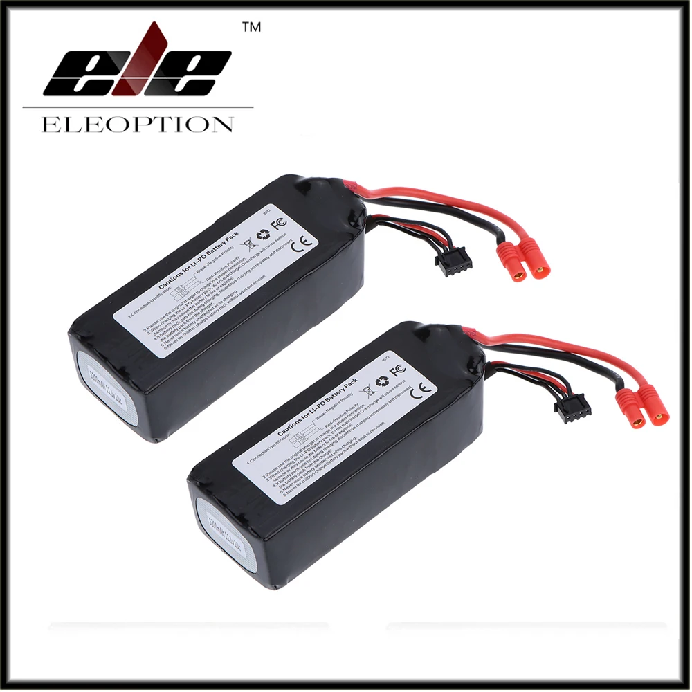 

2 PCS Eleoption RC 11.1V 5200mAh 10C LiPo Battery 3S with 3.5mm Banana Bullet Plug for Walkera QR X350 PRO