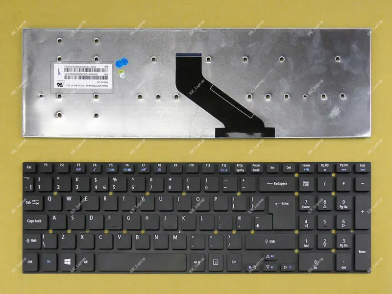 New UK English Keyboard For Acer Aspire E5 571G E5 571PG E5 572G E5 721 E1 771G V3 771G VA70