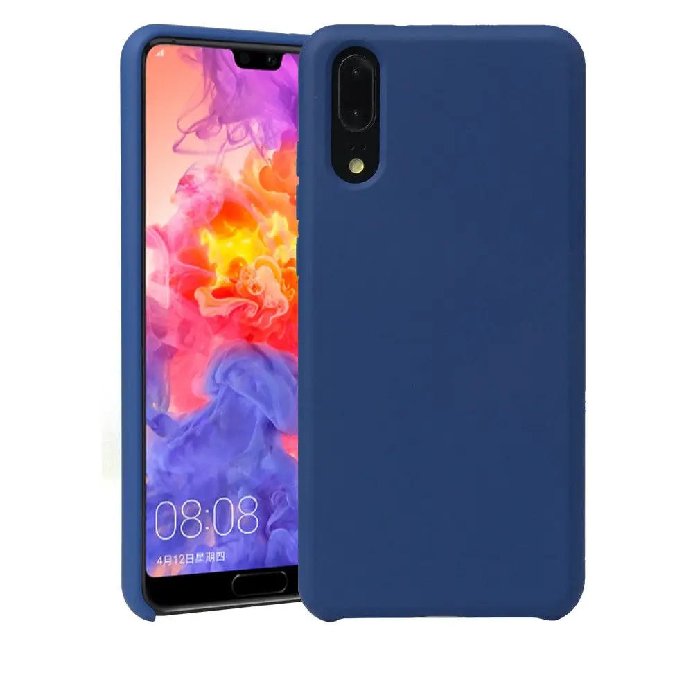 Сплошной цвет Мягкий ТПУ huawei P20 чехол Роскошный тонкий имитация жидкого силикона