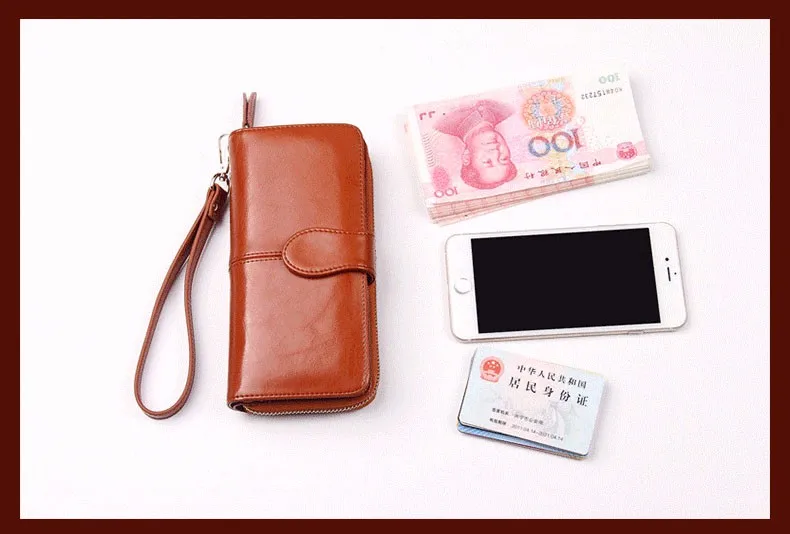 Модные роскошные длинные кошелек новинка 2017 года корейский стиль Дизайнер Высокое качество кожа бумажник Для женщин большой Ёмкость