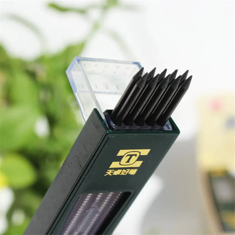 

10pcs/box 2mm 2B HB Black 2.0mm Mechanical Pencil Lead Refill 12cm Special Art Student Pencil lead Painting Material Supplies