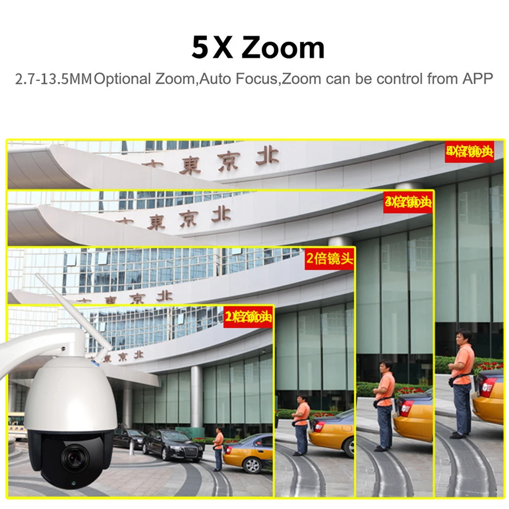 Наружная купольная камера видеонаблюдения 22X Zoom 1080P Wi Fi скоростная PTZ ночного