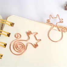 8 шт./партия, подарок, розовое золото, креативный милый кот, скрепка для бумаги, Закладка, 28*31 мм, офисные канцелярские принадлежности