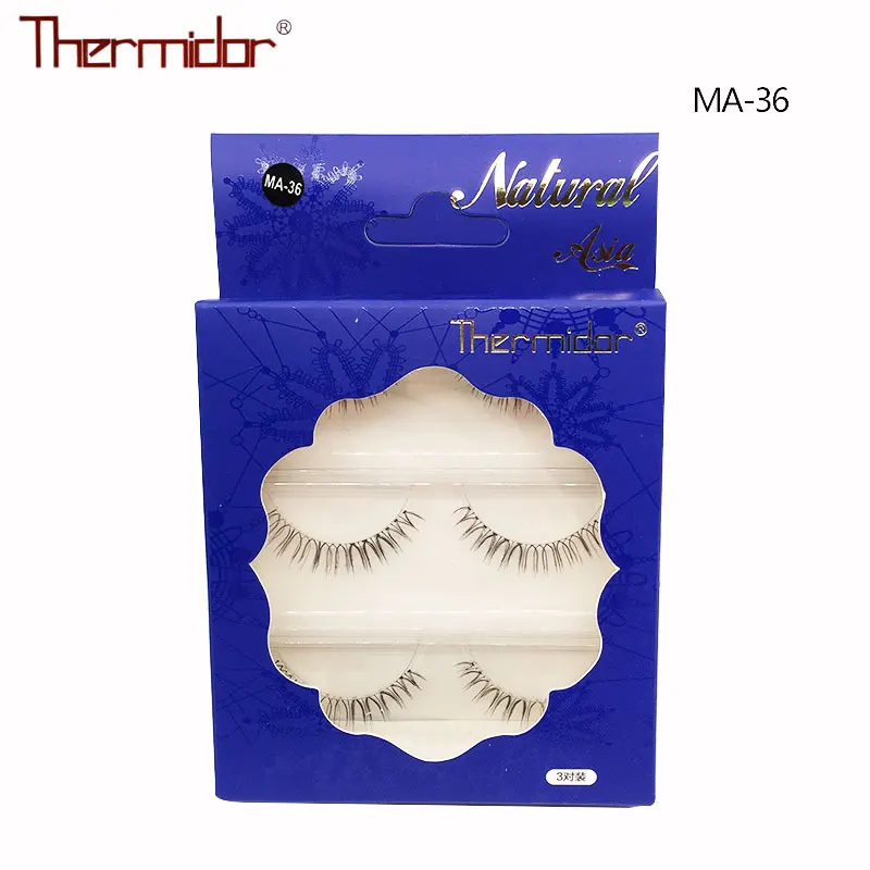 

Thermidor New 3pairs/box Natural Eyelash Short Thin Synthetic Lash Lightweight False Eyelashes Fashion Women Make up Tools
