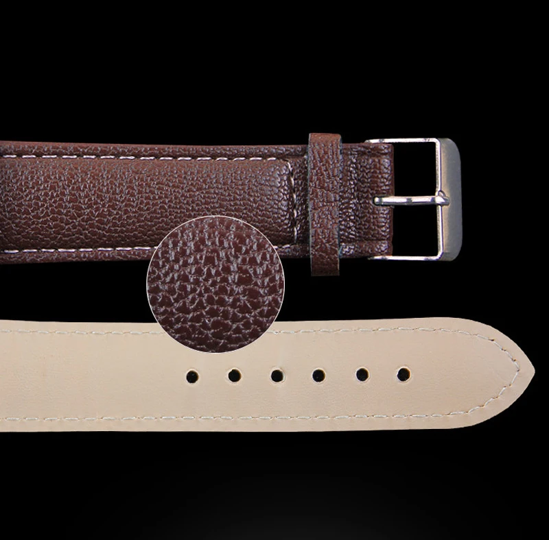 Высокое качество часы Роскошные модные искусственная кожа Мужские Аналоговые часы коричневый ремешок новые роскошные часы подарок#20