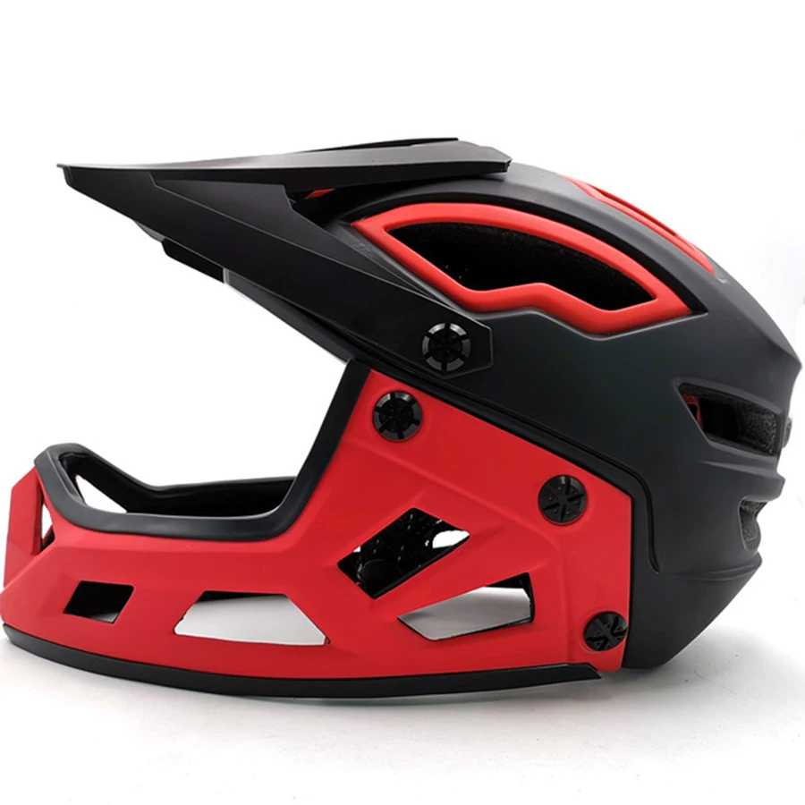 Велосипедный шлем классический мотоциклетный MTB DH гоночный мужской женский велосипедный шлем красный/серый мотоциклетный шлем для мотокросса для взрослых Полнолицевой велосипедный шлем