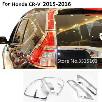 

Car styling detector ABS Chrome cover trim back tail rear light lamp frame parts 4pcs For Honda CRV CR-V 2015 2016