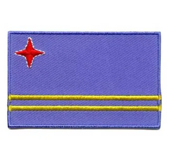 

Aruba Embroidery Patch Made by Twill with Flat Broder and Iron On Backing free shipping by Post