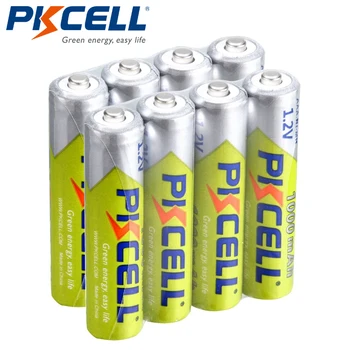 

PKCELL 8pcs 1000mAh 1.2V NIMH AAA Battery 1.2Vlot Ni-MH AAA Rechargeable Battery NIMH AAA Bateries For Toys Flashlights