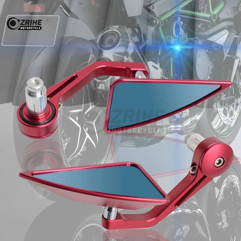 7/8" 22mm Motorcycle Rearview handle bar Mirror Handlebar End Mirrors