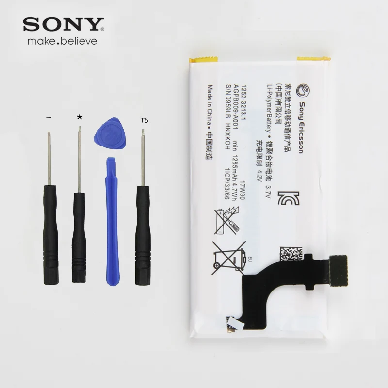 Оригинальный аккумулятор Sony LT22i батарея для Xperia P LT22 LT22I 1260 мАч|sony lt22i battery|lt22i