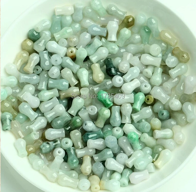 

30pcs Chinese 100% Natural /Jadeite Lucky Cute Bottle Loose Beads