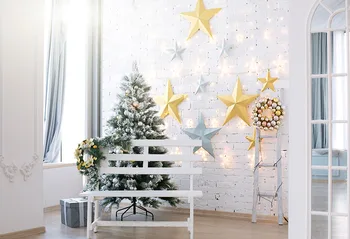 

Thin vinyl photography backdrops Christmas photo background Tree Gifts Toy Indoor Children backgrounds for photo studio