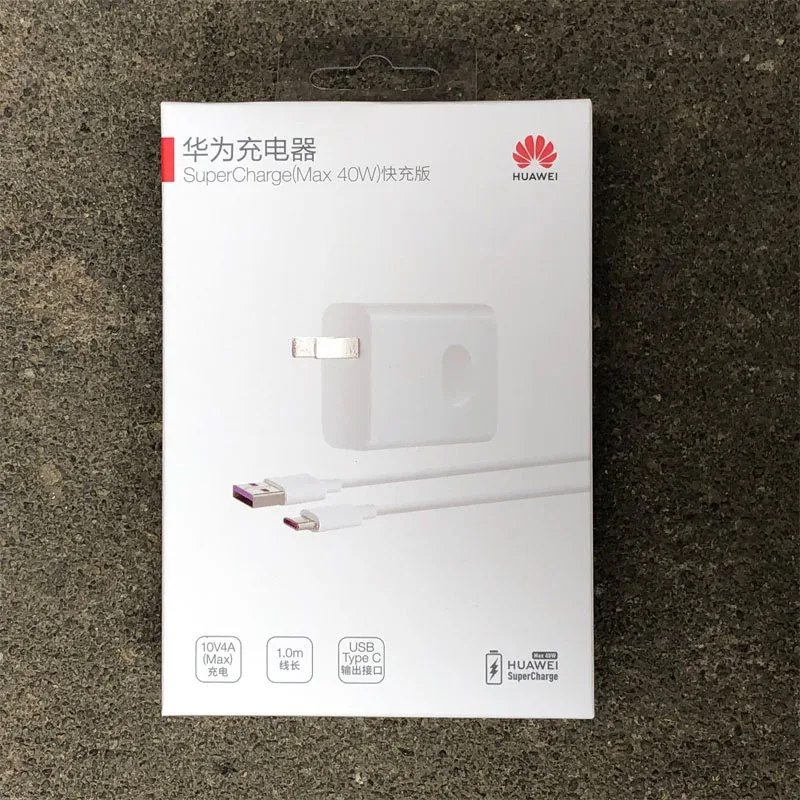 

HW-100400C00 Original HUAWEI Super Charge 40W SuperCharger 10V/4A 9V/2A 5V/2A Apply to Mate20 Pro X RS Mate10 P20 P10