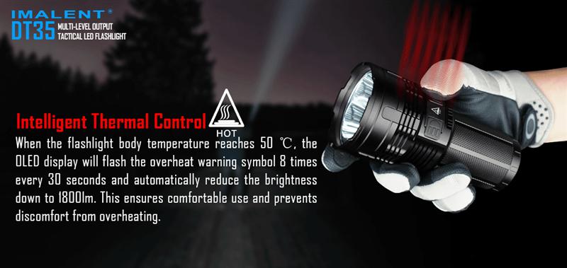 Best IMALENT Waterproof Aluminum DT35 XHP35 HI 8500 LM 6 Modes 18650 USB Rechargeable LED Light Flashlight Torch+4x 18650 batteries 9