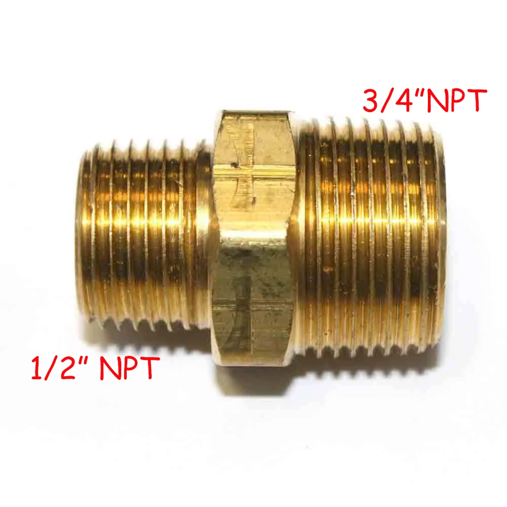 Aliexpress Buy Factory Direct 3 4 X 1 2 NPT Male Brass Pipe Hex 