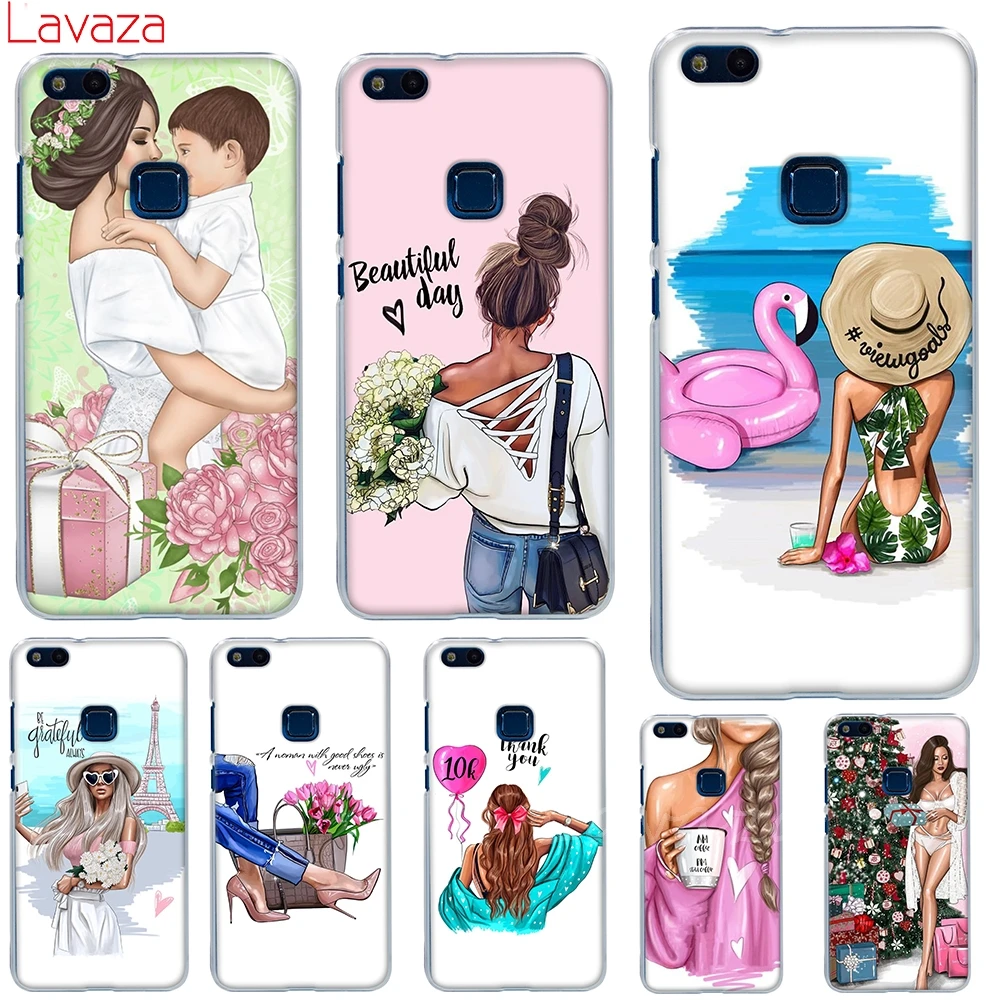 

Lavaza Baby Mom Girl Queen Hard Phone Cover for Huawei P8 P9 P10 P20 P30 Lite Plus P20 P30 Pro P smart 2019 Case