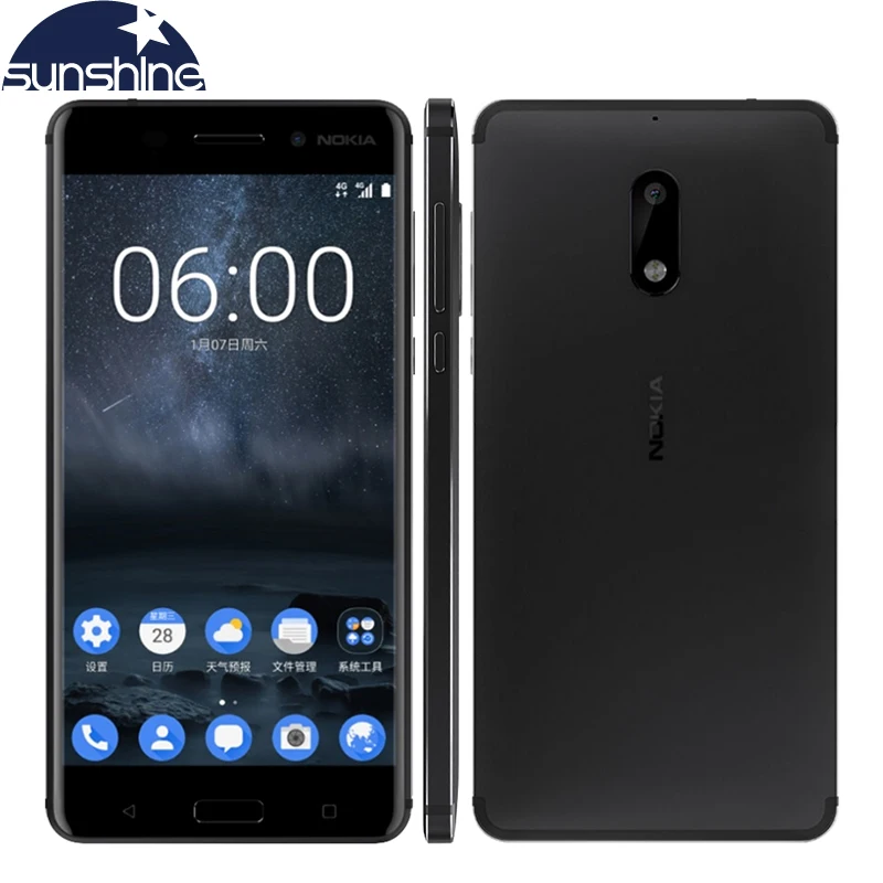 2017 Original Nokia 6 4G LTE Mobile Phone Android 7 0 Octa Core 5 5 16