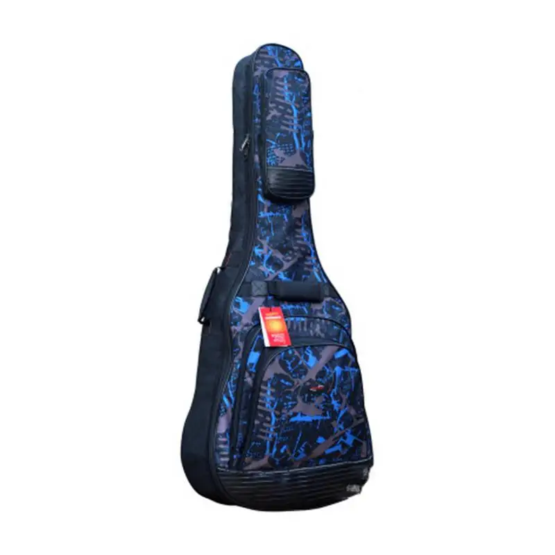 41/42 дюймов Рюкзак для акустической гитары водонепроницаемый ткань Оксфорд утолщенная плюс сумка для переноски гитары камуфляжный чехол Аксессуары для гитары - Цвет: Camouflage Blue