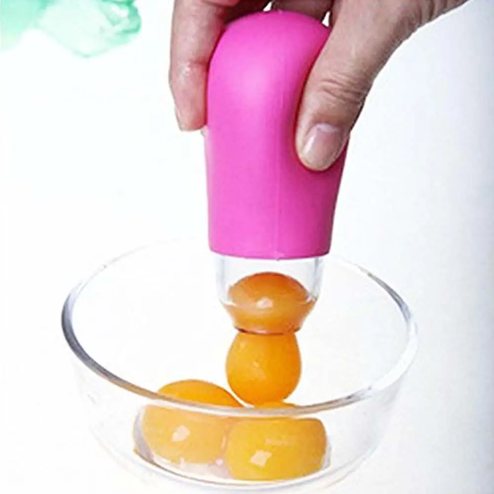Экологичный хорошего качества яичный желток розовый сепаратор, разделитель яйца DIY силиконовые инструменты для яиц из ПП, для хранения пищевых продуктов материал фильтра