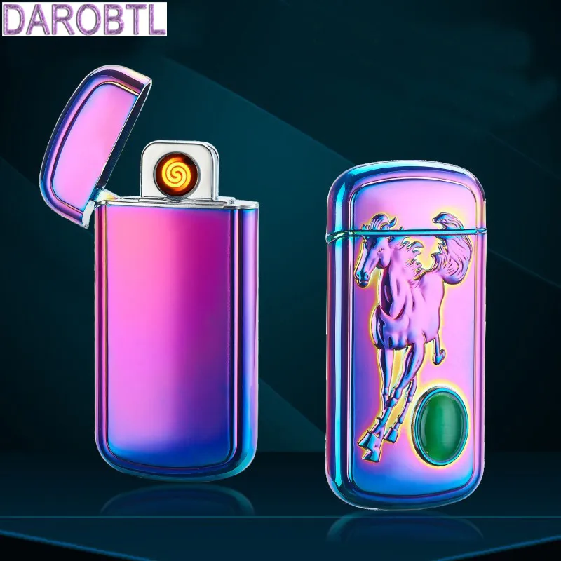 

3D engraving lighters shake resistance wire heating cigarette lighter USB rechargeable lighter ultra-thin metal shell