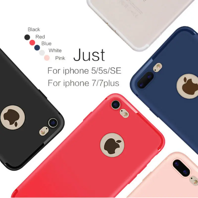 

Soft Candy Color Matte Silicone Cases for iPhone 5s Case Luxury 5 6 7 Plus 6s Case Cover for iPhone 7 Case TPU Back Coque P25