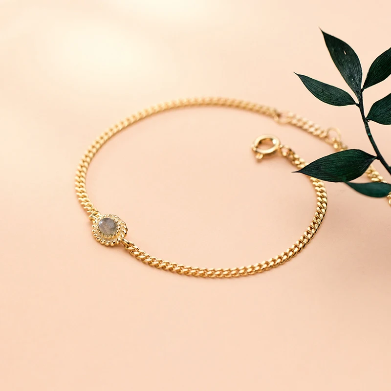 

Punk Gold Bracelets 100% Real 925 Silver Jewelry Adjustable Bangle Boho Vintage Minimalism Indian Jewelry Bangles for Women