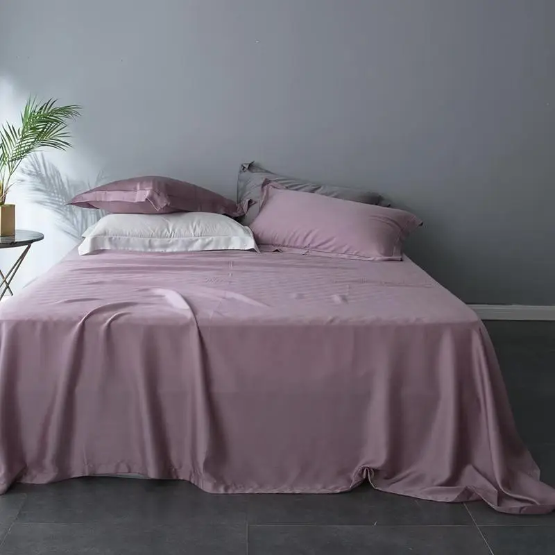 Розовый, серый, белый Тенсел, шелк, мягкий комплект постельного белья, роскошная простыня, queen king size, простыня, постельный комплект, пододеяльник, parure de lit
