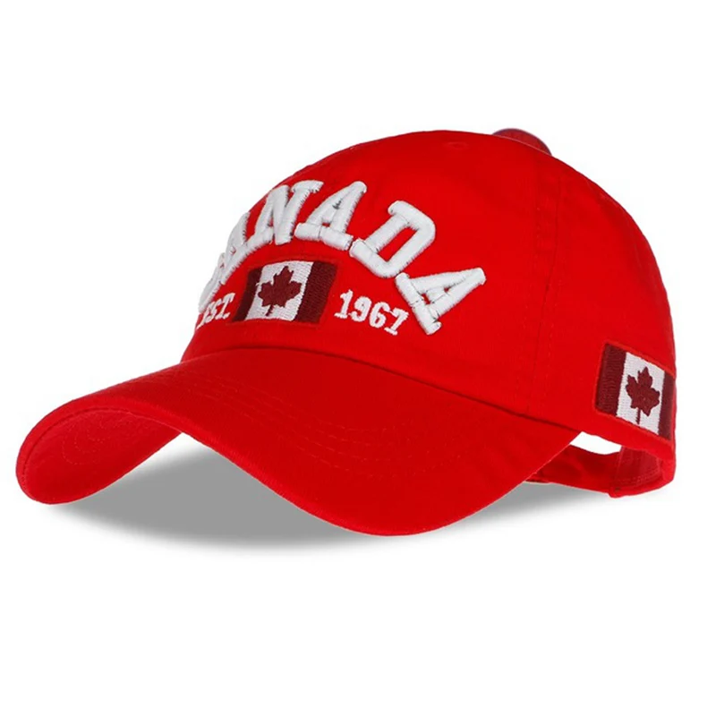 20189 New Arrivals Hat Canada Big letters embroidered Baseball Cap Flag