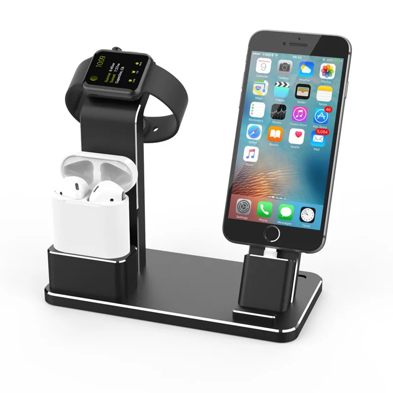 YFW Airpods Charging Holder Apple Watch Desk Stand 4 in 1 AirPods