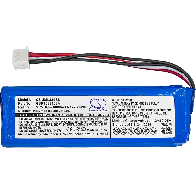 

Cameron Sino 6000mAh Battery GSP1029102A for JBL charge 3