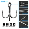 50pcs/lot Saltwater Fishing Hook Black Nickle Treble Hooks 1#-12# 2/0#-5/0# High-Carbon Steel Fishhook High Strength Hooks ► Photo 3/6