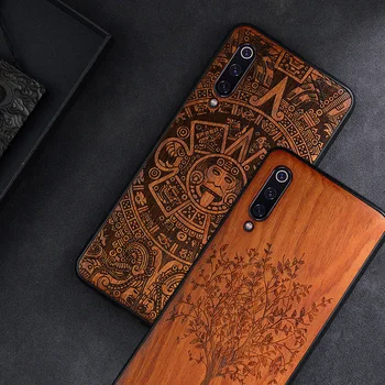 

BOOGIC Original Phone Case For Xiaomi Mi 9 SE Mi9 Mi 8 Lite Wood TPU Cover For Xiaomi Mi Mix 3 2s 2 Ultra-Thin Wooden Coque
