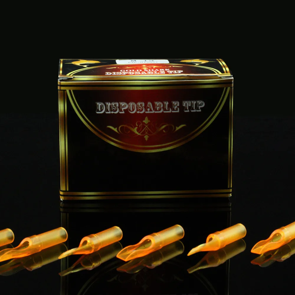 Новинка 50 шт. R9 желтая татуировка круглая 9 наконечников насадка Золотая Акула