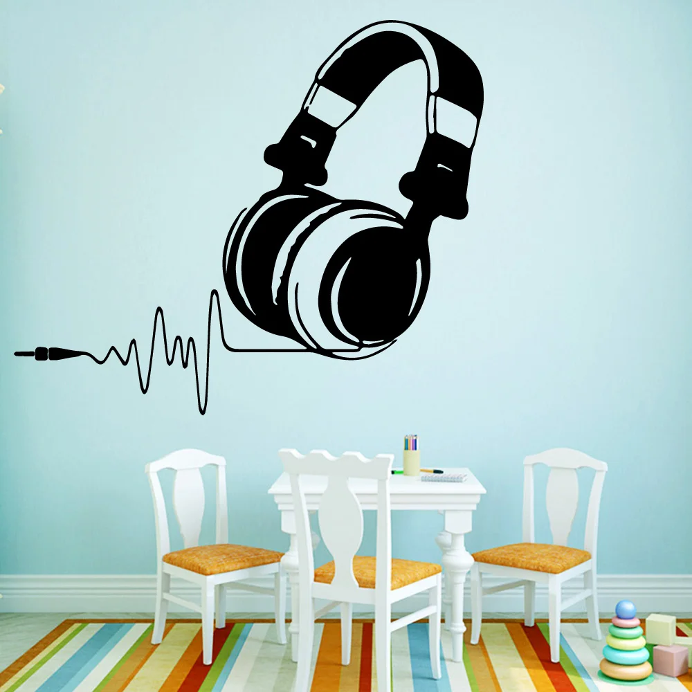 

Diy Earphone Music Vinyl Wall Sticker Home Decor Stikers Wall Stickers For Kids Rooms Wall Art Decal Wallstickers