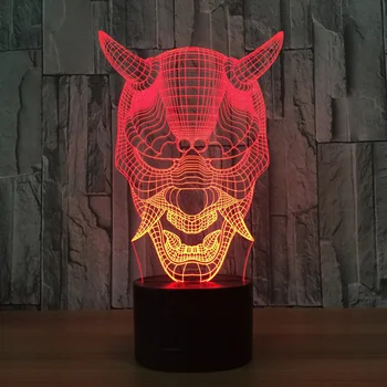 

Halloween Mask 3d Lamp Luminaria Novelty Kids Room Table Lamps Powerbank Wireless 3d Light Fixtures Desk Lamp