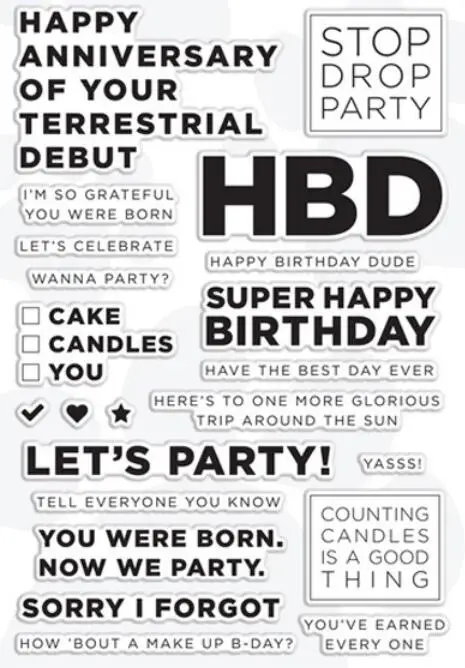 

HBD Clear Stamp for DIY Scrapbooking/Card Making/Kids Fun Decoration Supplies A2016