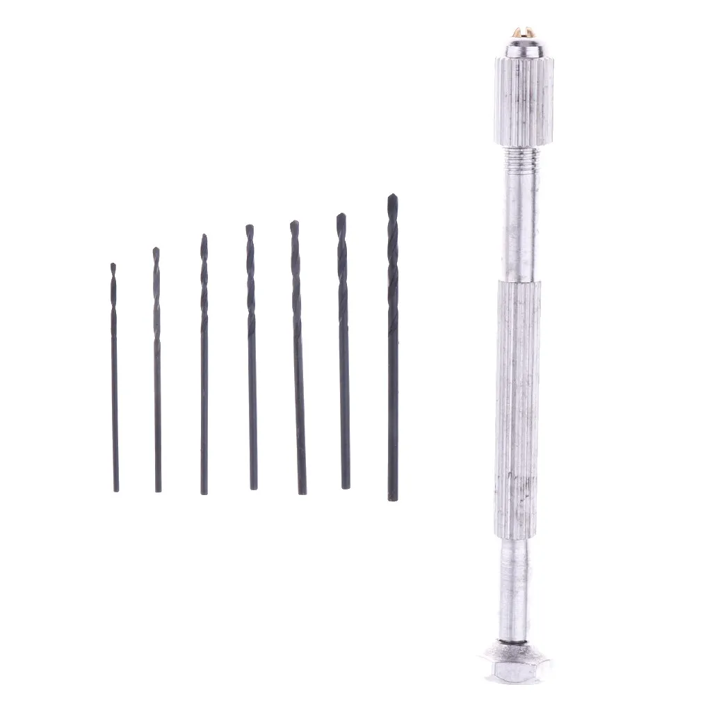  7x Craft Hobby DIY Hand Tool Drill 0.9-1.5mm Head for Bandai HG RG SD Models