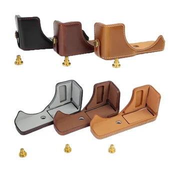 

PU Leather Camera Case Half Bag Body For Canon EOS M2 EOS M Bottom Camera Case